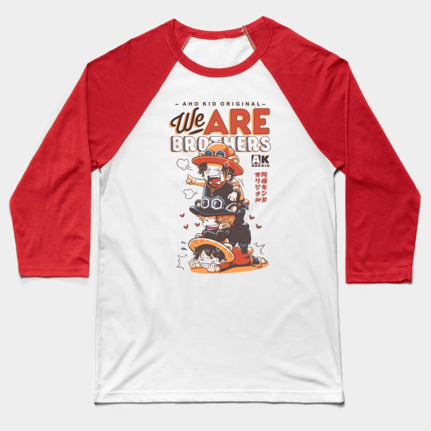 We Are Brothers Baseball T-Shirt by Aho Kid